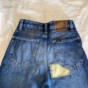 Womens patchwork lee jeans